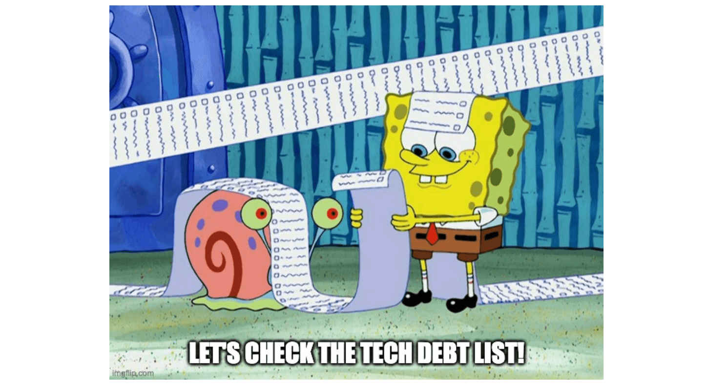 Tech Dept List Meme